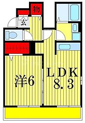 エスポワール 1LDKの間取図画像