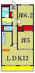 サン・ブリッジ3 2LDKの間取図画像