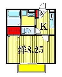 カルミアエステート 1Kの間取図画像
