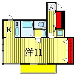 キー.ラゴー妙典 1Kの間取図画像