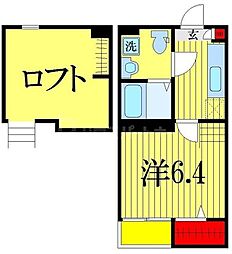スマートフラット前原 1Kの間取図画像