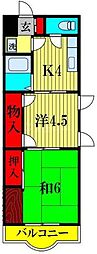 第2今井ビル 2Kの間取図画像