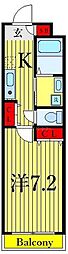 Bonheur南篠崎 1Kの間取図画像