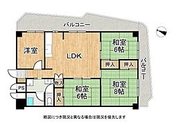 ターミナルマンション朝日プラザ堺 4LDKの間取図画像