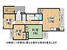 間取り：全居室7帖以上のゆとりあるお部屋。洋室2部屋と和室、LDKを備えた、生活動線に配慮された3LDKのレイアウトです。