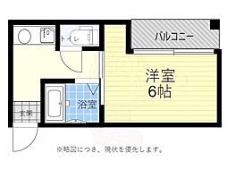 戸花マンション 1Kの間取図画像