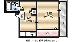 ロフト24 1Kの間取図画像