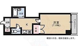トロール吉島 5階1Kの間取り