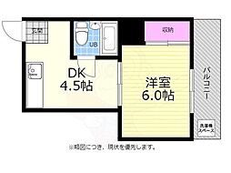 吉島ビル 1DKの間取図画像