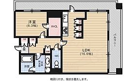 広島県広島市中区上八丁堀4番1号（賃貸マンション1LDK・16階・56.13㎡） その2