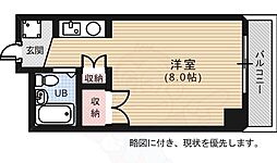アンシャンテ住吉 ワンルームの間取図画像