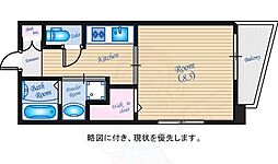 ルービンス観音町 9階1Kの間取り