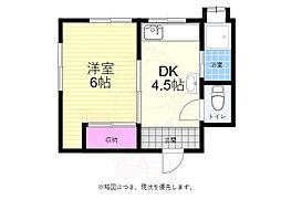 広島電鉄1系統 広電本社前駅 徒歩7分の賃貸マンション 4階1DKの間取り