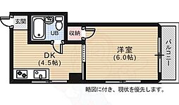 メゾン横川 1DKの間取図画像
