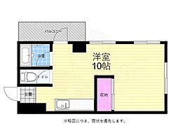 カノープス大手町 2階ワンルームの間取り