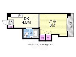 柳川ビル 1DKの間取図画像