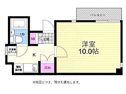ロッコーマンション駅前通り 1Kの間取図画像
