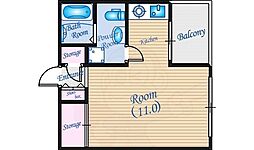 ミオパエーゼ 5階1Kの間取り