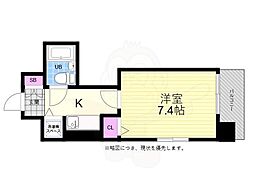 朝日プラザ横川駅前 1Kの間取図画像