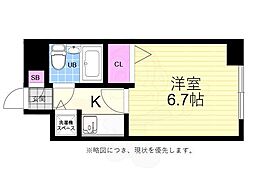 ダイアパレス横川公園 1Kの間取図画像