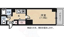 Kハウス 1Kの間取図画像