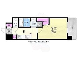 ステイサム舟入中町 1Kの間取図画像