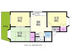 シリウス 3DKの間取図画像