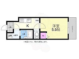 広島電鉄2系統 西観音町駅 徒歩11分の賃貸マンション 7階1Kの間取り