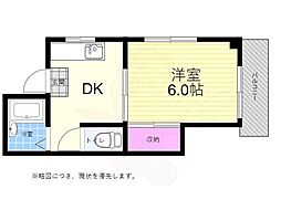 メゾン陽光 4階1DKの間取り