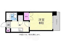 サンライフ東雲 1Kの間取図画像