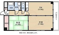 ルクレール三篠 5階2LDKの間取り