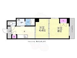 PisoSiesta 2Kの間取図画像