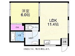 フォーブル大宮 1階1LDKの間取り