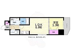 JR山陽新幹線 広島駅 徒歩11分の賃貸マンション 2階1LDKの間取り