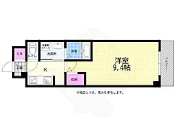 JR山陽新幹線 広島駅 徒歩11分の賃貸マンション 2階1Kの間取り