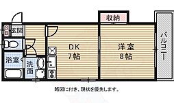 ヴィオラ大芝 1DKの間取図画像