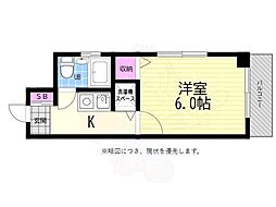 トーカンキャステール己斐本町 1Kの間取図画像