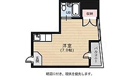 浜田ビル ワンルームの間取図画像