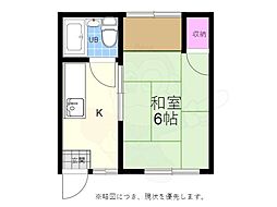 第三渡部コーポ 1Kの間取図画像
