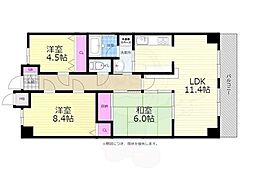 ハウスバーンフリート 3LDKの間取図画像