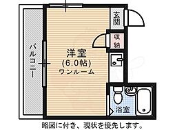 エムケー千田 ワンルームの間取図画像