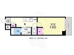 Pablo観音本町1 1Kの間取図画像