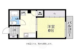 加治ビル 1DKの間取図画像