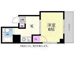 清和榎町 1Kの間取図画像