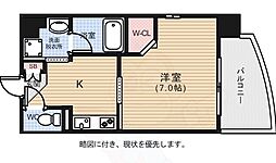 ルービンス十日市2 1Kの間取図画像