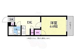メゾン粟屋 1DKの間取図画像