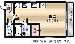 第2HMビルヂング ワンルームの間取図画像