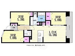 ザ・広島フロント 3LDKの間取図画像