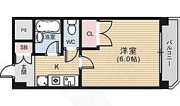 パール大宮 1Kの間取図画像