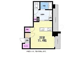 ソシオ大手町T-SQUARE ワンルームの間取図画像